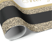 Weihnachts-Wrapping Papier-Imitat Glitzer gestrich Geschenkpapier (Rolleneckpunkt)