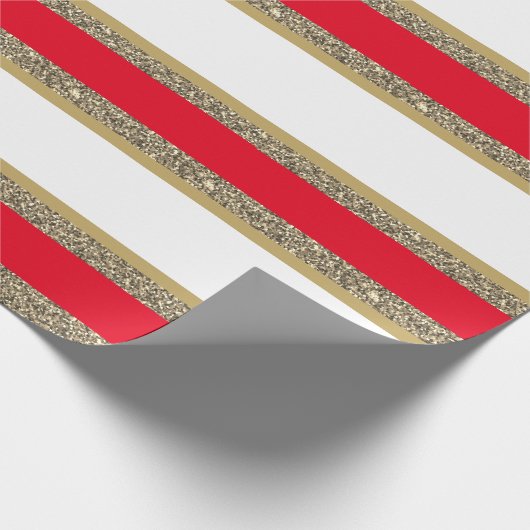 Weihnachts-Wrapping Papier-Imitat Glitzer gestrich Geschenkpapier (Ecke)