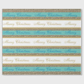 Weihnachts-Wrapping Papier-Imitat Glitzer gestrich Geschenkpapier (Flach)