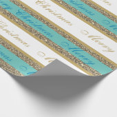 Weihnachts-Wrapping Papier-Imitat Glitzer gestrich Geschenkpapier (Ecke)