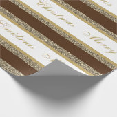 Weihnachts-Wrapping Papier-Imitat Glitzer gestrich Geschenkpapier (Ecke)