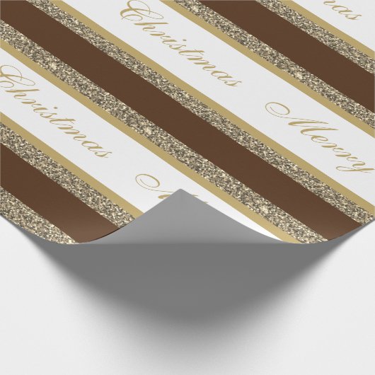 Weihnachts-Wrapping Papier-Imitat Glitzer gestrich Geschenkpapier (Ecke)