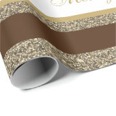 Weihnachts-Wrapping Papier-Imitat Glitzer gestrich Geschenkpapier (Rolleneckpunkt)