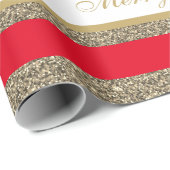 Weihnachts-Wrapping Papier-Imitat Glitzer gestrich Geschenkpapier (Rolleneckpunkt)
