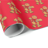 Weihnachts Wrapping Papier-Lebkuchen Mann Wrapping Geschenkpapier (Rolleneckpunkt)