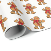 Weihnachts Wrapping Papier-Lebkuchen Mann Wrapping Geschenkpapier (Rolleneckpunkt)