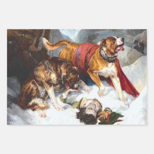 Weihnachts-Wrapping Papier SNOW HUNDE TREME (Vorderseite)