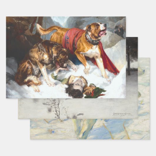 Weihnachts-Wrapping Papier SNOW HUNDE TREME (Set)