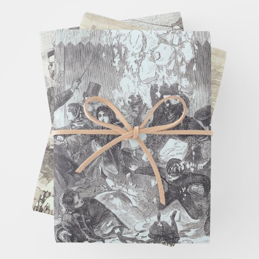 Weihnachts-Wrapping Papier SNOW, PARIS.. (Beispiel)