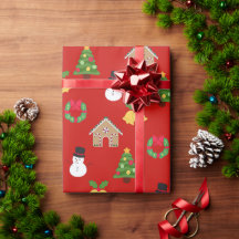 Weihnachts-WrappingPaper Muster Hintergrundgeschen