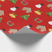 Weihnachts-WrappingPaper Muster Hintergrundgeschen Geschenkpapier (Ecke)