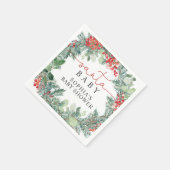 Weihnachts-Wreath-Baby-Dusche Napkins Serviette (Ecke)