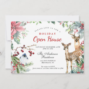 Weihnachts-Wreath Dez & Bird Holiday Open House Einladung