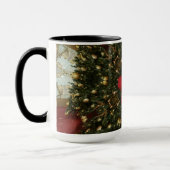 Weihnachts-Wreath-Green-Gold mit Red Star Tasse (Links)