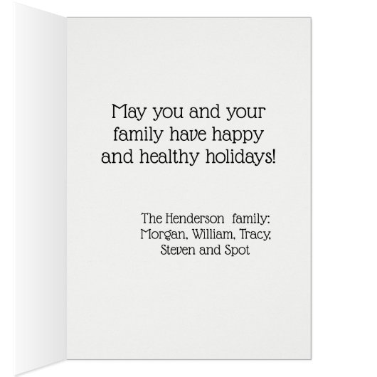 Weihnachts-Wreath-Happy Holidays Weihnachtskarte (Innen (Rechts))