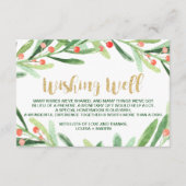 Weihnachts-Wreath-Hochzeit wünschend gut Begleitkarte (Vorderseite)