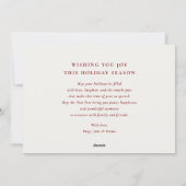 Weihnachts-Wreath-Monogram-Foto Frohe Weihnachten (Rückseite)