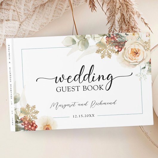 Weihnachts-Wreath Winter Wedding Gästebuch