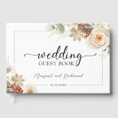 Weihnachts-Wreath Winter Wedding Gästebuch (Vorderseite)