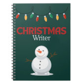 Weihnachts-Writer-Notebook - Snowman Notizblock (Vorderseite)