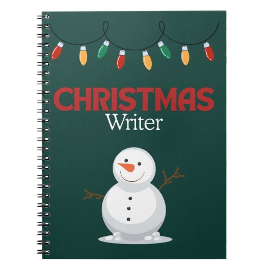 Weihnachts-Writer-Notebook - Snowman Notizblock (Vorderseite)