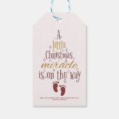 Weihnachts-Wunder-Schwangerschaft Ankündigung Geschenkanhänger (Rückseite)