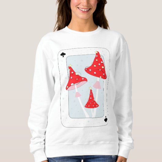Weihnachts-Wunderland-Pilze Sweatshirt (Vorderseite)