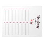 Weihnachts-Wunschlist Snowman und Pinguin Notizblock (Vorderseite)