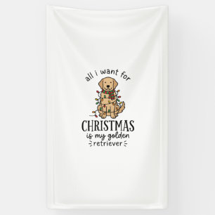 Weihnachts-Wunschliste-Design für Golden Retriever Banner