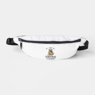 Weihnachts-Wunschliste-Design für Golden Retriever Bauchtasche
