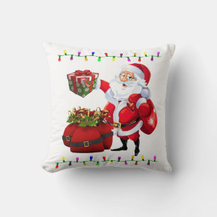 Weihnachts-Wurfkissen, Santa-Lichter Kissen