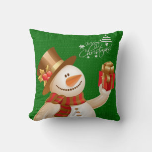Weihnachts-Wurfkissen Schneemann Kissen