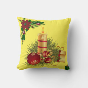 Weihnachts-Wurfkissen, Weihnachtskerze Kissen