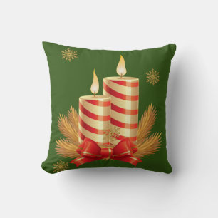 Weihnachts-Wurfkissen, Weihnachtskerze Kissen