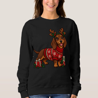 Weihnachts-Wursthund Sweatshirt