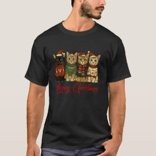 Weihnachts Xmas Stimmung Katze Mama Katzenperson M T-Shirt