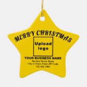 Weihnachts-Yellow Star Keramik Ornament (Vorne)
