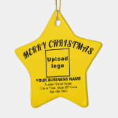 Weihnachts-Yellow Star Keramik Ornament (Links)