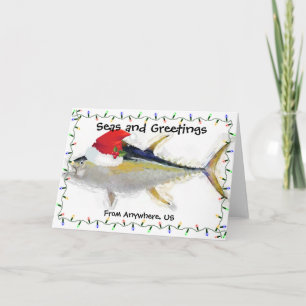 Weihnachts-Yellowfin-Weihnachtskarte Feiertagskarte