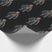 Weihnachts-Yeti-Design Geschenkpapier (Ecke)