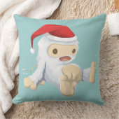Weihnachts-Yeti-Puppe Eine Weihnachtsmannmütze tra Kissen (Decke)