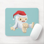 Weihnachts-Yeti-Puppe Eine Weihnachtsmannmütze tra Mousepad (Mit Mouse)