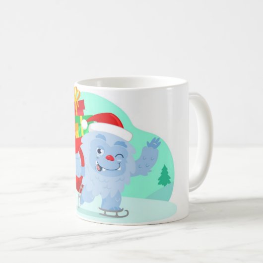 Weihnachts-Yeti-Tasse Kaffeetasse (VorderseiteRechts)