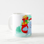 Weihnachts-Yeti-Tasse Kaffeetasse (Vorderseite Links)