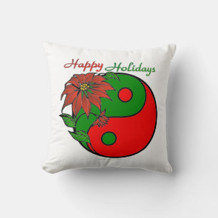 Weihnachts-Yin-Yang-Weihnachtsstern-Kissen Kissen