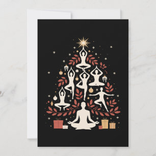 Weihnachts-Yoga-Baum-Pose-Meditation Xmas-Feiertag Einladung