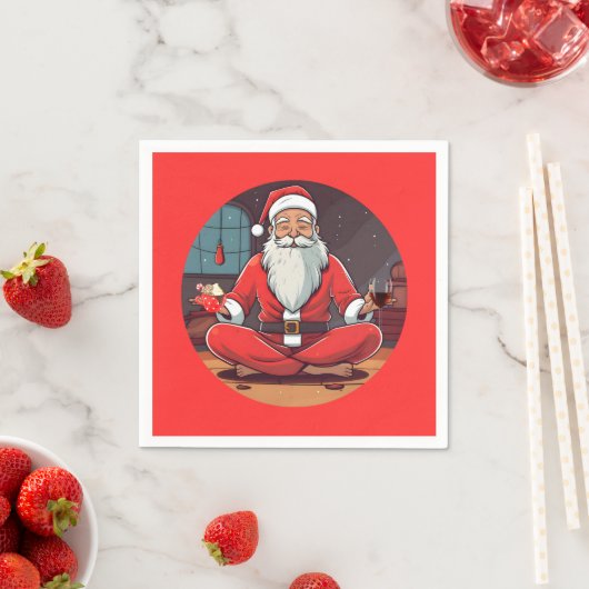 Weihnachts-Yoga-Pose Serviette (Beispiel)