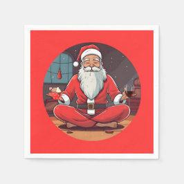 Weihnachts-Yoga-Pose Serviette