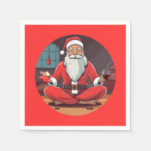 Weihnachts-Yoga-Pose Serviette