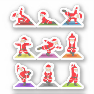 Weihnachts-Yoga, Weihnachts-Yoga-Weihnachten, Medi Aufkleber